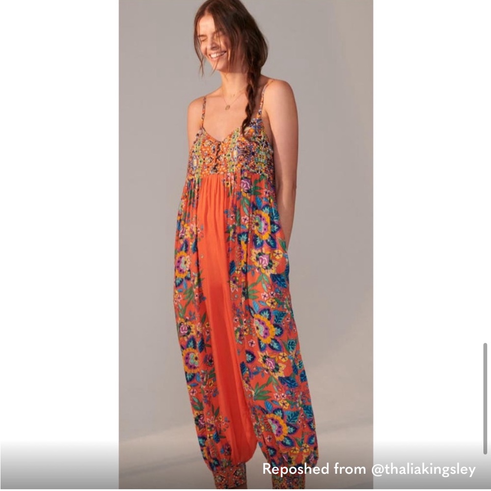 Anthropologie Printed Lounge Jumpsuit
